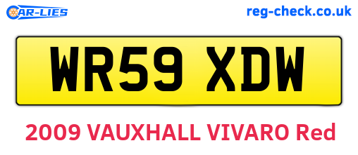 WR59XDW are the vehicle registration plates.