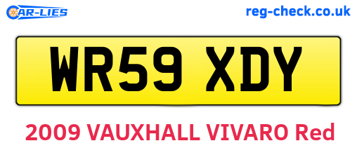 WR59XDY are the vehicle registration plates.