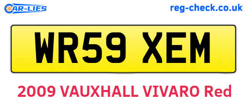 WR59XEM are the vehicle registration plates.