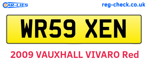 WR59XEN are the vehicle registration plates.