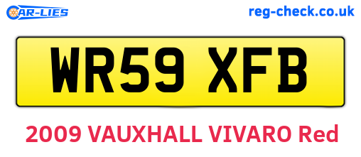 WR59XFB are the vehicle registration plates.