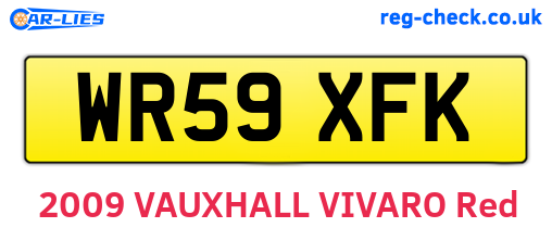 WR59XFK are the vehicle registration plates.