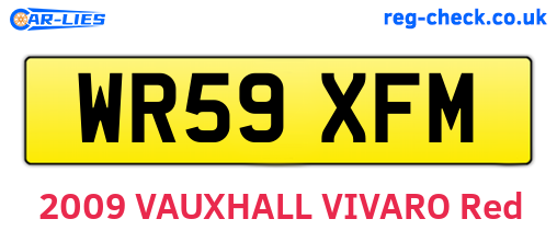 WR59XFM are the vehicle registration plates.