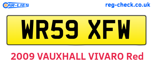 WR59XFW are the vehicle registration plates.