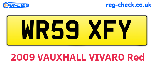 WR59XFY are the vehicle registration plates.
