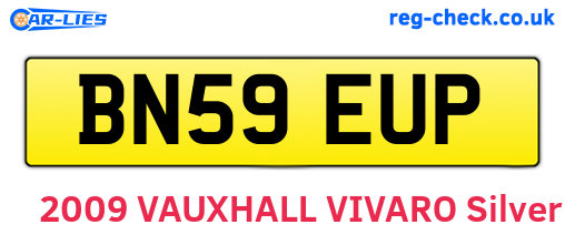 BN59EUP are the vehicle registration plates.