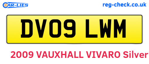 DV09LWM are the vehicle registration plates.