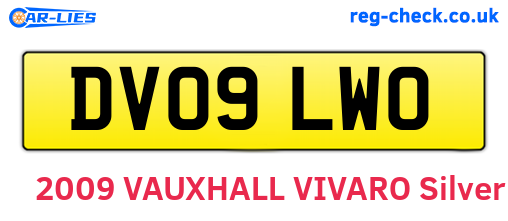 DV09LWO are the vehicle registration plates.