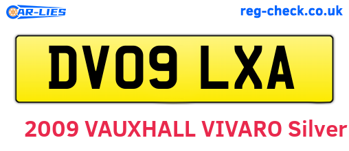 DV09LXA are the vehicle registration plates.