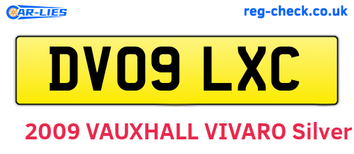DV09LXC are the vehicle registration plates.