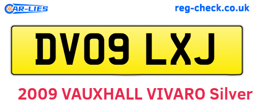 DV09LXJ are the vehicle registration plates.