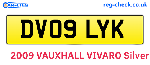 DV09LYK are the vehicle registration plates.