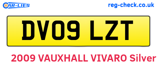 DV09LZT are the vehicle registration plates.