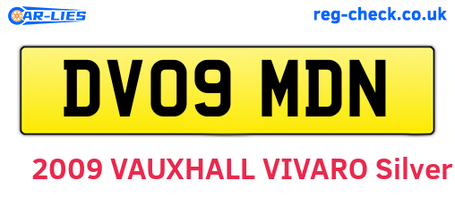 DV09MDN are the vehicle registration plates.