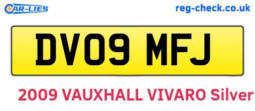 DV09MFJ are the vehicle registration plates.