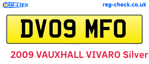 DV09MFO are the vehicle registration plates.