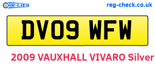 DV09WFW are the vehicle registration plates.