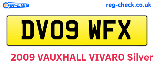 DV09WFX are the vehicle registration plates.