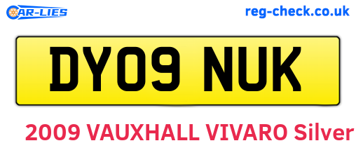 DY09NUK are the vehicle registration plates.