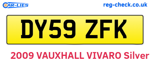 DY59ZFK are the vehicle registration plates.