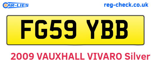 FG59YBB are the vehicle registration plates.