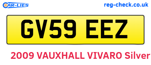 GV59EEZ are the vehicle registration plates.
