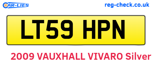 LT59HPN are the vehicle registration plates.