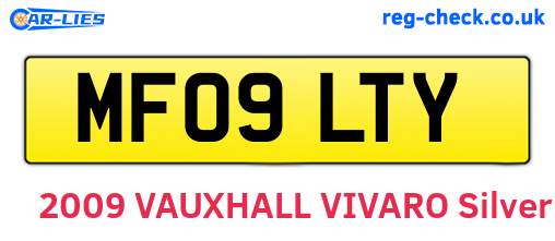MF09LTY are the vehicle registration plates.