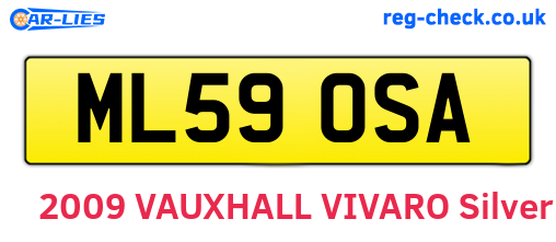 ML59OSA are the vehicle registration plates.