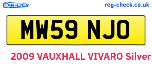 MW59NJO are the vehicle registration plates.
