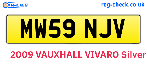 MW59NJV are the vehicle registration plates.