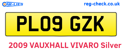 PL09GZK are the vehicle registration plates.