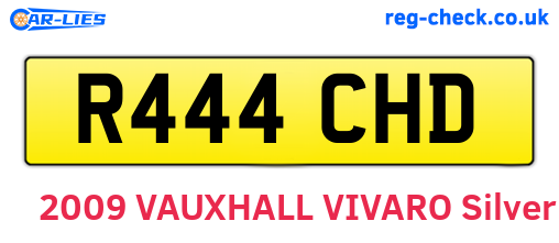 R444CHD are the vehicle registration plates.