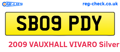 SB09PDY are the vehicle registration plates.