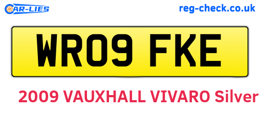 WR09FKE are the vehicle registration plates.