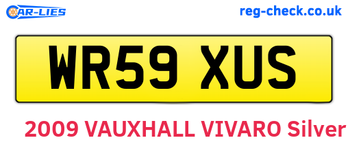 WR59XUS are the vehicle registration plates.