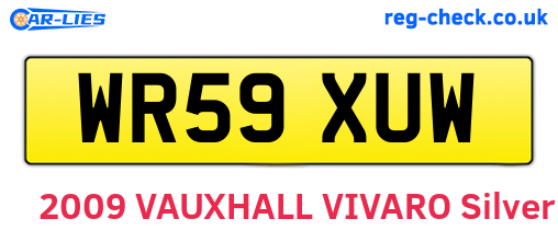 WR59XUW are the vehicle registration plates.