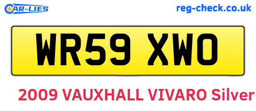 WR59XWO are the vehicle registration plates.
