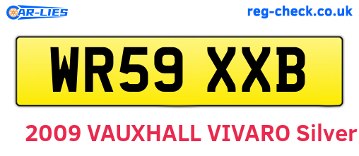 WR59XXB are the vehicle registration plates.
