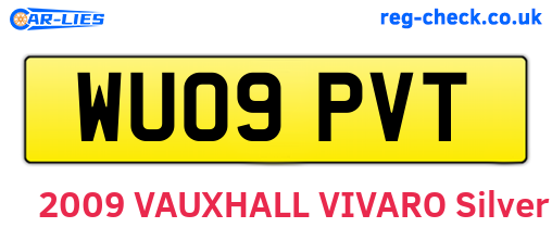 WU09PVT are the vehicle registration plates.