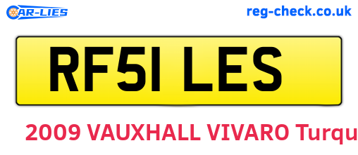 RF51LES are the vehicle registration plates.