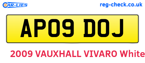 AP09DOJ are the vehicle registration plates.