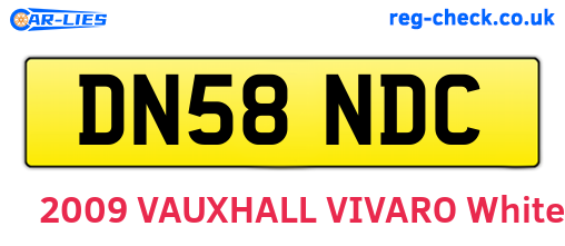 DN58NDC are the vehicle registration plates.