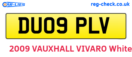 DU09PLV are the vehicle registration plates.