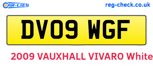 DV09WGF are the vehicle registration plates.