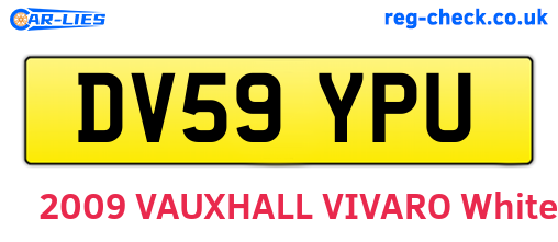 DV59YPU are the vehicle registration plates.