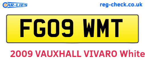 FG09WMT are the vehicle registration plates.
