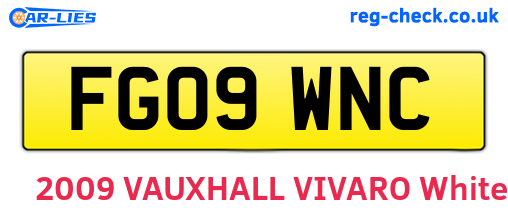 FG09WNC are the vehicle registration plates.