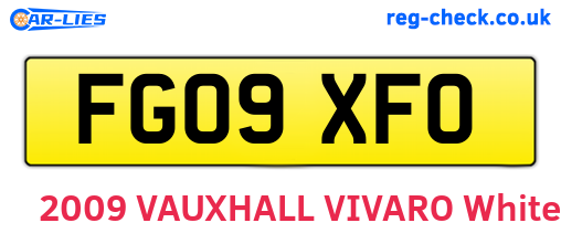 FG09XFO are the vehicle registration plates.