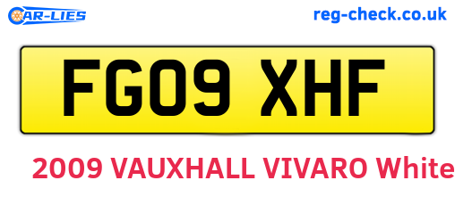 FG09XHF are the vehicle registration plates.